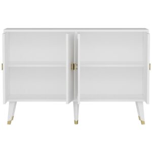 Hanah Home Console White Gold Ahart - White