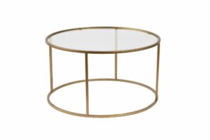 Hanah Home Dohányzóasztal Arany Átlátszó Aurum - 80 - Arany