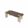 Hanah Home Dohányzóasztal Walnut Travertine Leapiri - Walnut