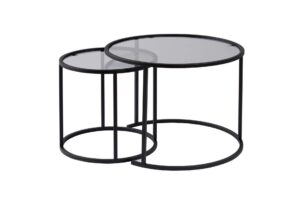 Hanah Home Dohányzóasztal szett Fekete Szürke Aurum - 60