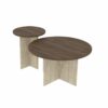 Hanah Home Dohányzóasztal szett WalnutTravertine Private - dió