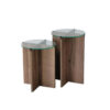 Hanah Home Egymásba illeszthető asztal (2 darab) Walnut Lily - Dió