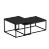 Hanah Home Fészekasztal (2 darabos) Black Leka - Fekete