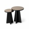 Hanah Home Kisasztal szett Fekete Bronz Luna - Fekete