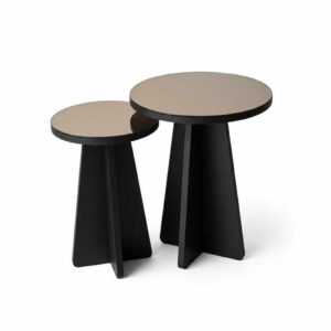 Hanah Home Kisasztal szett Fekete Bronz Luna - Fekete
