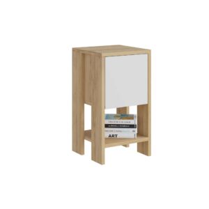 Hanah Home Nightstand Sapphire Oak White Ema - Sapphire Oak