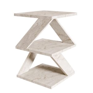 Hanah Home Side Table Travertine Albeni - Travertine