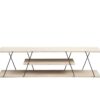Hanah Home TV Stand Travertine Black Canaz - Black