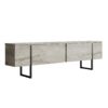 Hanah Home TV Stand Travertine Black Luxe - Travertine