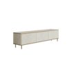 Hanah Home TV Stand Travertine Gold Imaj - Travertine