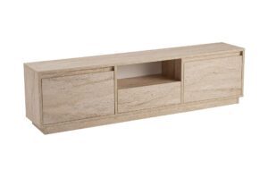 Hanah Home TV Stand Travertine Vanguard - Travertine