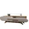 Hanah Home TV Stand Walnut White Rose - Walnut