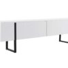 Hanah Home TV Stand White Black Serenity - White