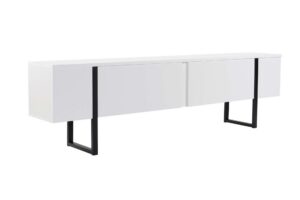 Hanah Home TV Stand White Black Serenity - White
