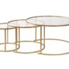 Hanah Home dohányzóasztal szett Gold Transparent Aurum - 80