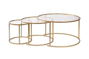 Hanah Home dohányzóasztal szett Gold Transparent Aurum - 80