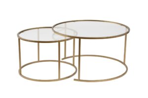 Hanah Home dohányzóasztal szett GoldTransparent Aurum - 80