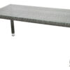 Kerti rattan asztal NAPOLI 160x80 cm (szürke)