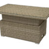 Kihúzható rattan étkezőasztal / tároló 140 x 80 cm SEVILLA (bézs)