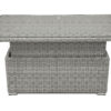 Kihúzható rattan étkezőasztal / tároló 140 x 80 cm SEVILLA (szürke)