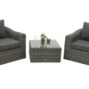 Rattan moduláris készlet BORNEO LUXURY 2 fő részére (szürke)