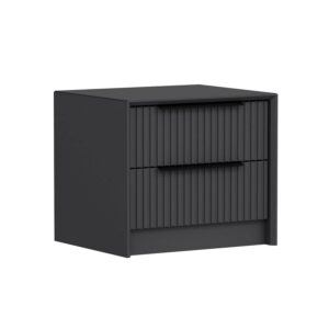Hanah Home Antracit Kale Luxe Soft Éjjeliszekrény - 4799