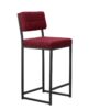 Hanah Home Bar Stool Burgundy Retro - Burgundy