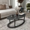 Hanah Home Coffee Table Black Hole Ellipse - Black