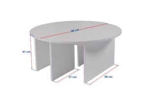 Hanah Home Coffee Table Natural White Moira - Natural White