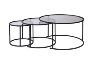Hanah Home Coffee Table Set Black Grey Aurum - 80