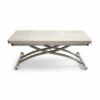 Hanah Home Coffee Table Travertine Chrome Mini Juppo Ext - Traver...
