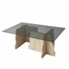 Hanah Home Coffee Table Travertine Fume Canyon - Travertine