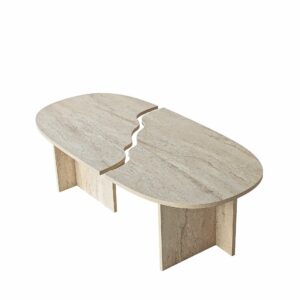 Hanah Home Coffee Table Travertine Missisipi - Travertine