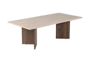 Hanah Home Coffee Table Travertine Venezia Walnut Sabin - Travert...