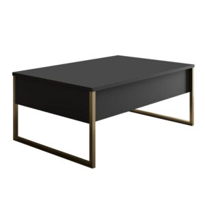 Hanah Home Dohányzóasztal Antracit Arany Luxe - Antracit