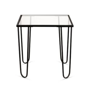 Hanah Home Dohányzóasztal Fekete átlátszó Shb-032