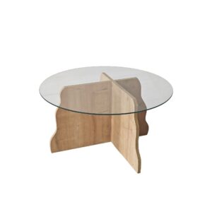 Hanah Home Dohányzóasztal Sapphire Oak Transparent Butterfly - Sa...