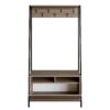 Hanah Home Hall Stand Walnut Black Devin - Walnut