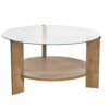 Hanah Home Sapphire Oak Transparent Clara Dohányzóasztal - Sapphi...