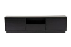 Hanah Home TV Stand Wood Black Vanguard - Wood Black